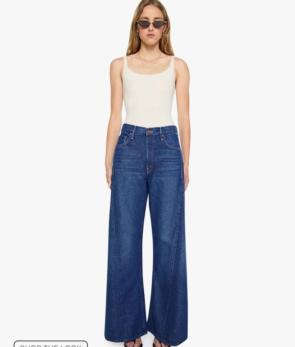 MOTHER Snacks! The Lemon Twist Sneak Jeans Yes Chef High Rise Wide Leg Size 24